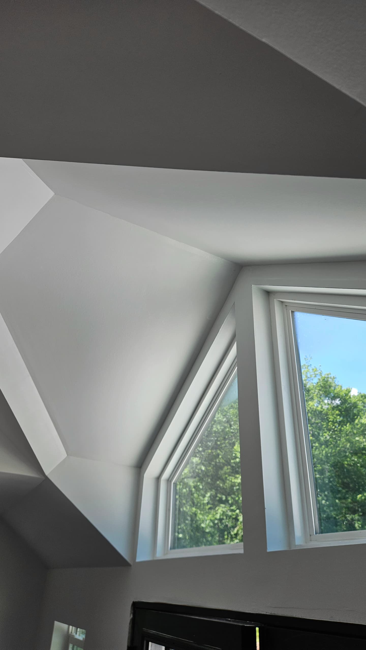 Paint ready vault around high windows