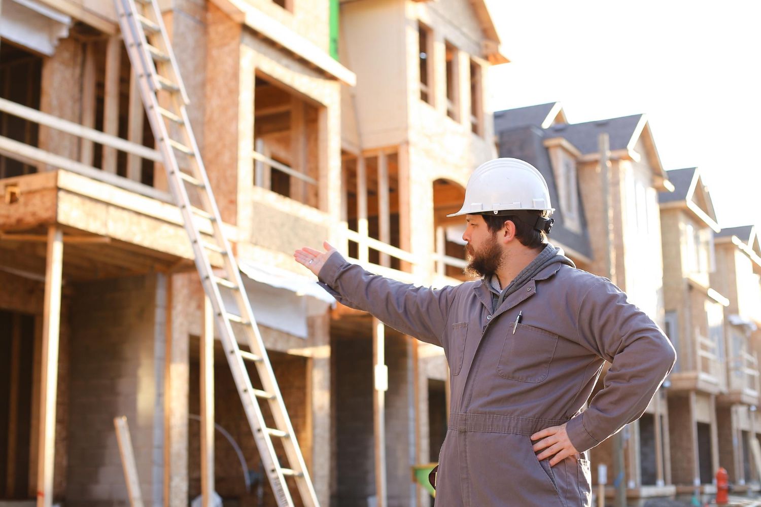 New home construction site