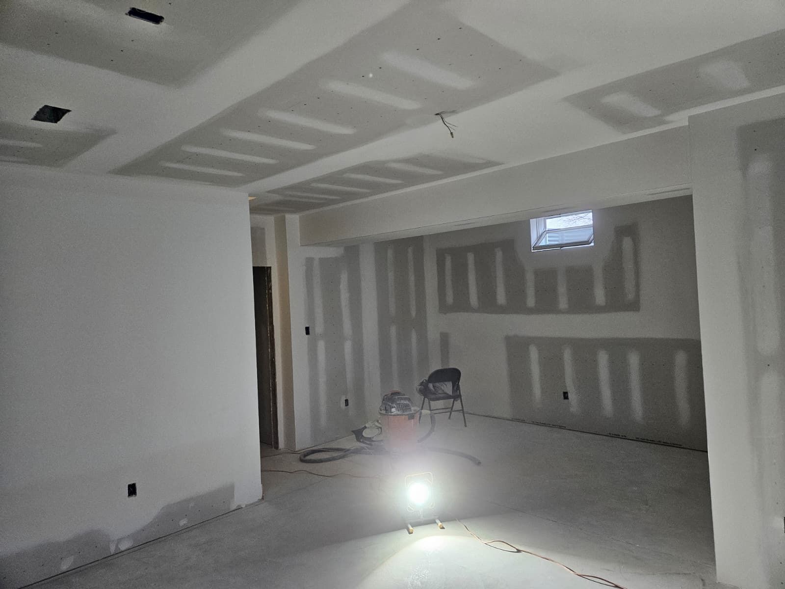 Basement remodel in progress