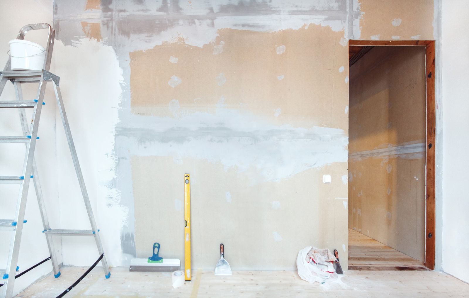 Wall repair and patching during a remodel